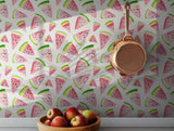 Watercolor Watermelon Wallpaper Fun Summer Fruit Fresh & Playful BV085