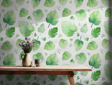 Tropical Green Leaf Jungle Wallpaper Safari Nursery Wall Covering Eco-Friendly Decor BV088