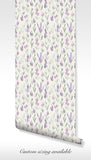 Watercolor Lavender Flowers Wallpaper Soft Purple Floral Wall Art  Botanical Decor BV090