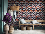 Autumn Chevron Zigzag Abstract Herringbone Arrows Bold Chevron Watercolor Modern Abstract Orange Black BV099