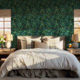 Elegant nature-inspired wallpaper featuring leafy vine patterns