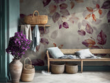 Fall-inspired wallpaper design with soft, earthy hues