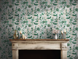 Nature-inspired eucalyptus wallpaper for modern home decor