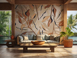 Modern wall decor featuring an abstract botanical pattern