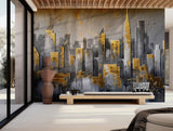 Elegant abstract skyline wallpaper for contemporary home decor