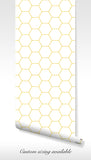 Modern hexagon wallpaper pattern for stylish and elegant interiors