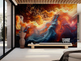 Cosmic nebula design for a modern and artistic wall decor setting