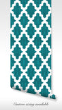 Modern Teal Geometric Pattern Eclectic Stylish Tribal Boho BV234