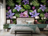 Luxurious jungle-inspired floral pattern design for modern home walls