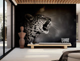 Sophisticated wildlife-inspired art featuring a majestic leopard