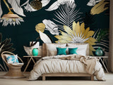 Nature-inspired wall decor with artistic yellow and white flowers for stylish interiors