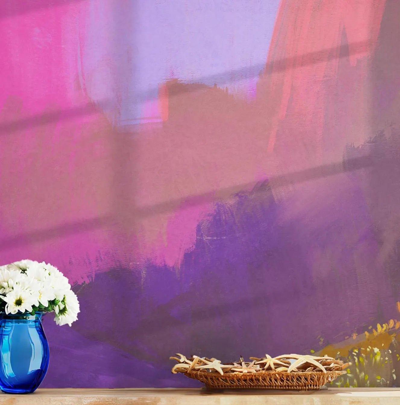 Art Colorful Abstract Wallpaper - Self Adhesive Wall Mural - Dreamy Meadow Vibrant Dreamscape BV227