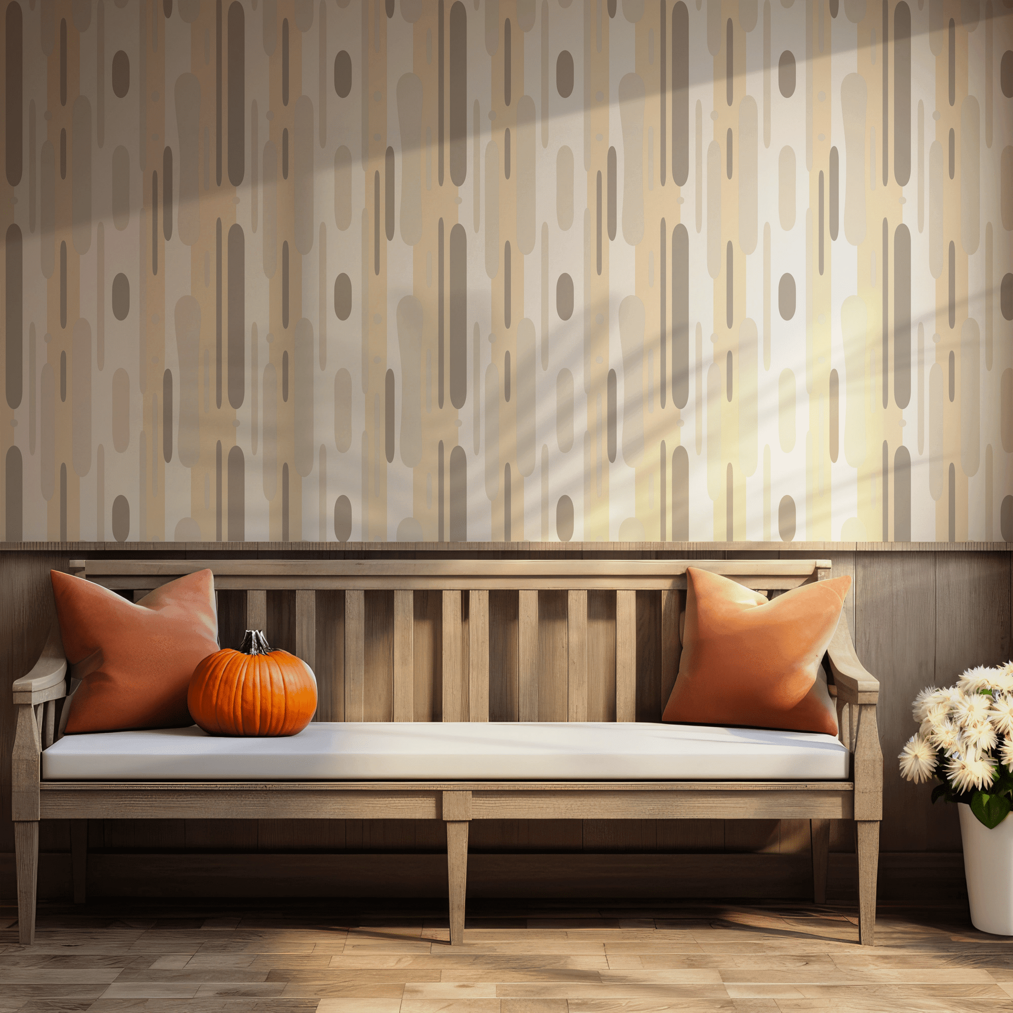 Beige and Taupe Tones Wallpaper - Self Adhesive Peel and Stick - Coffee Shop Neutral BV314