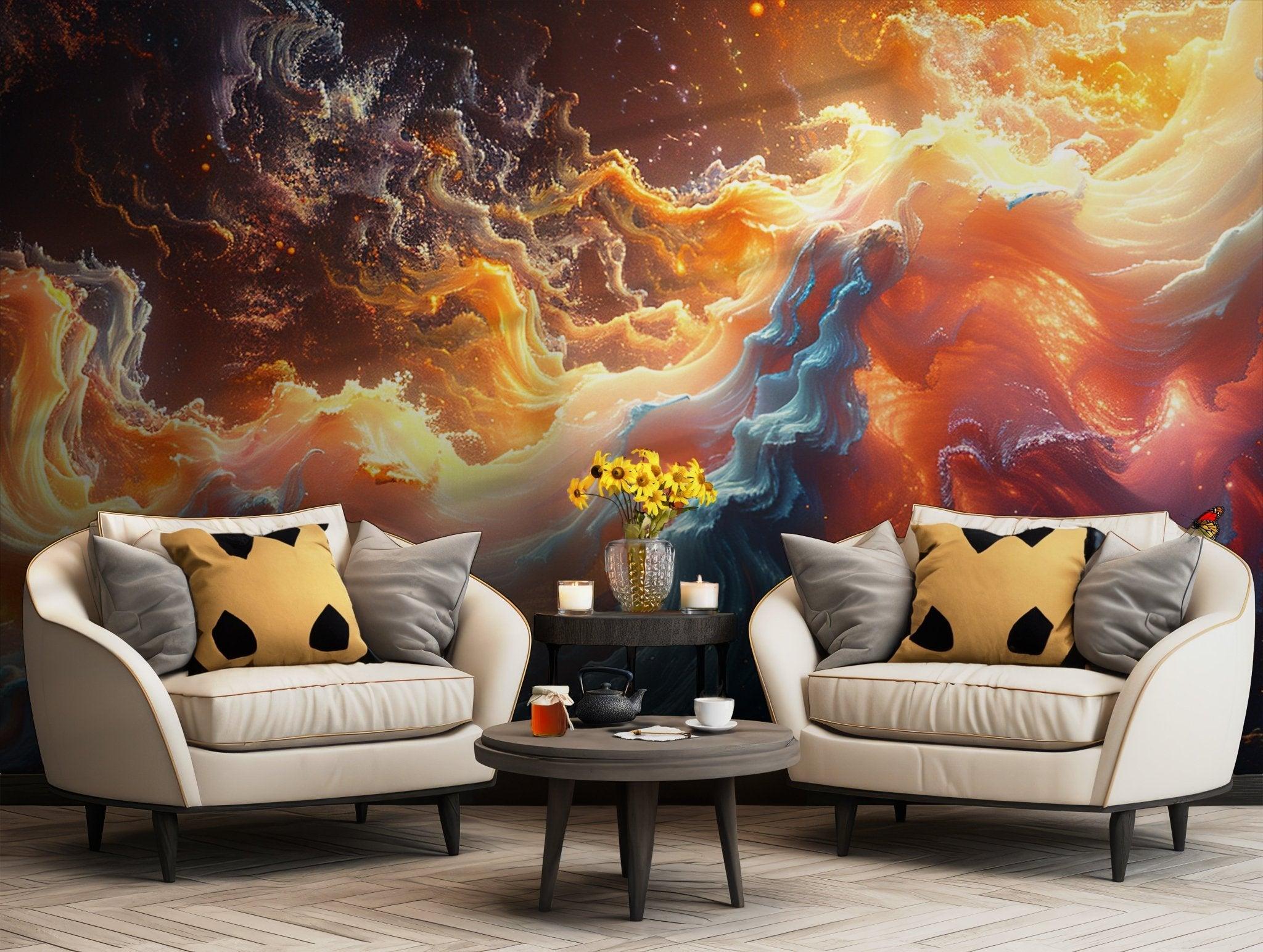 Nebula Galaxy Wallpaper - Peel and Stick Wall Mural - Astronomy Abstract Outer Space BV225