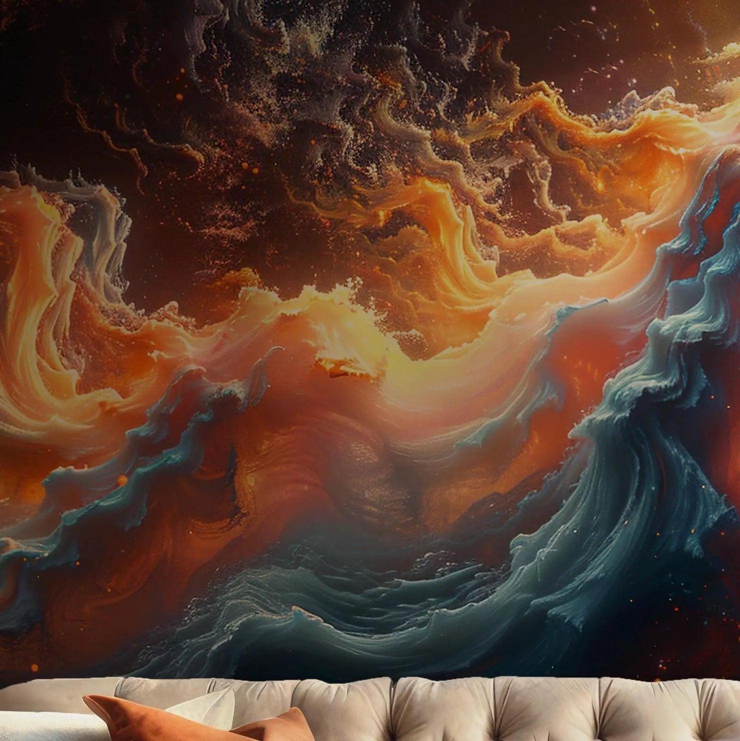 Nebula Galaxy Wallpaper - Peel and Stick Wall Mural - Astronomy Abstract Outer Space BV225