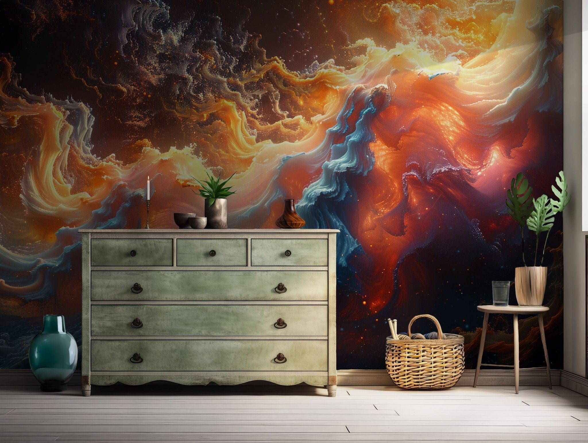 Nebula Galaxy Wallpaper - Peel and Stick Wall Mural - Astronomy Abstract Outer Space BV225