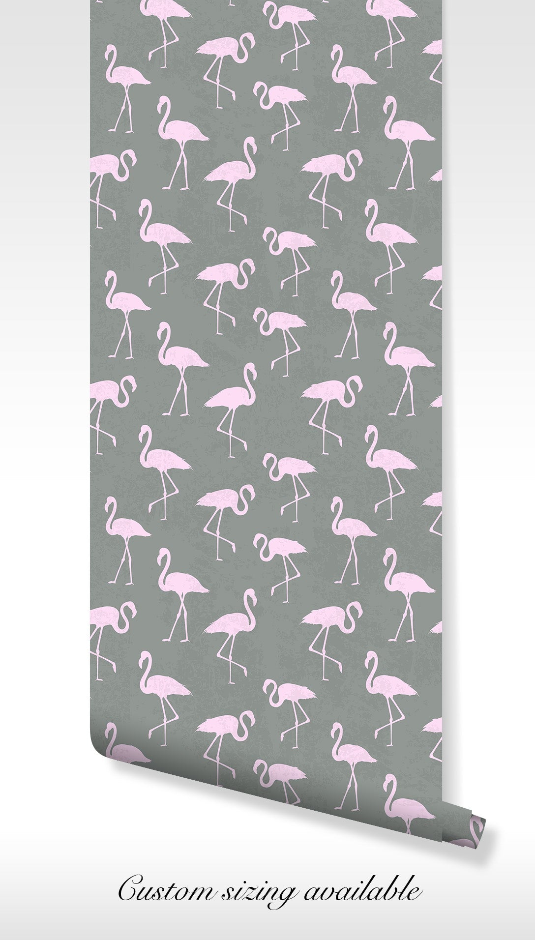 Pink Flamingo Wallpaper -Self Adhesive Peel and Stick - Chic Elegant BV240