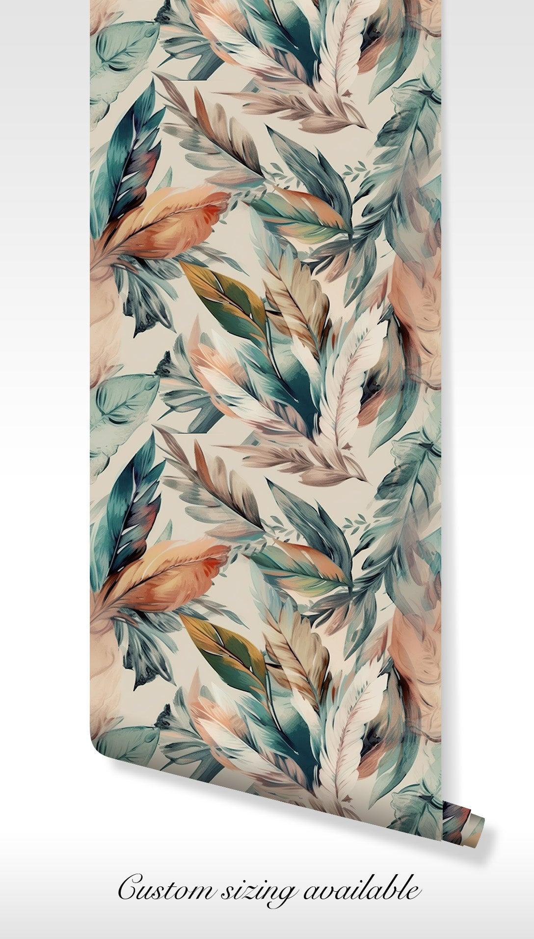 Boho Garden Wallpaper - Peel and Stick Wall - Blush Floral Print Wildflowers Botanical BV112