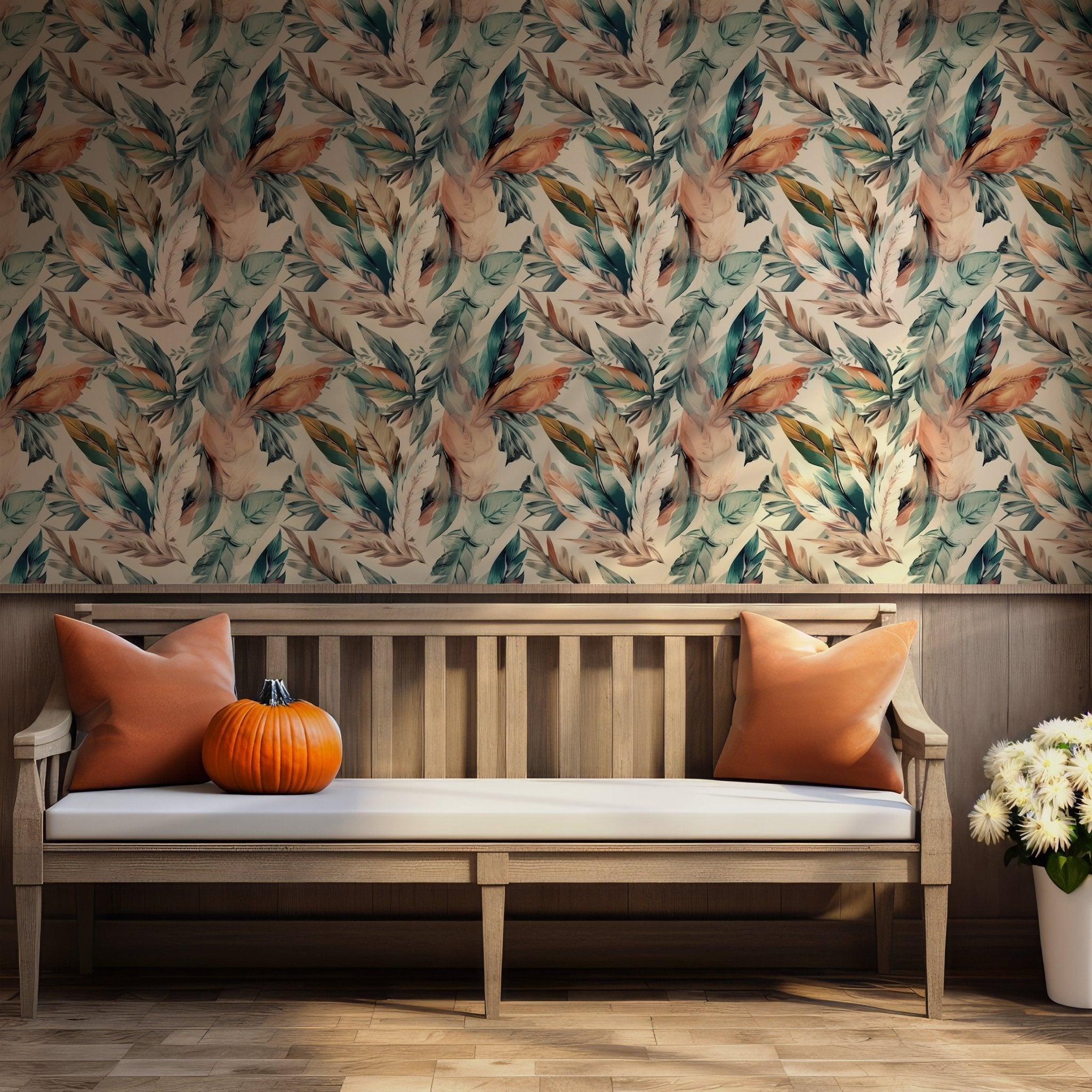 Boho Garden Wallpaper - Peel and Stick Wall - Blush Floral Print Wildflowers Botanical BV112