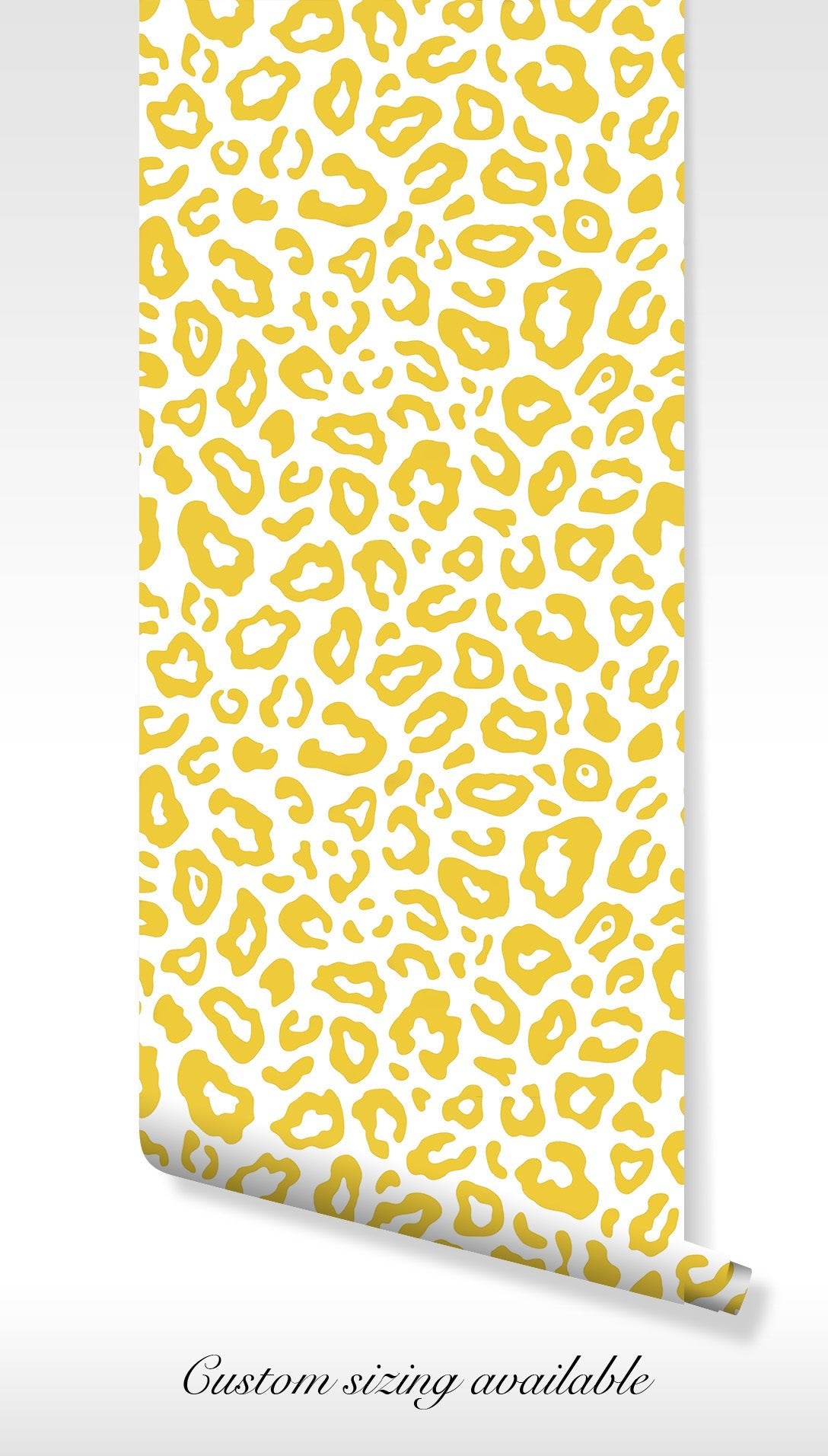 Yellow Leopard Cheetah Wallpaper - Self Adhesive Peel and Stick - Africa Savanna Abstract Animal Pattern Safari BV226